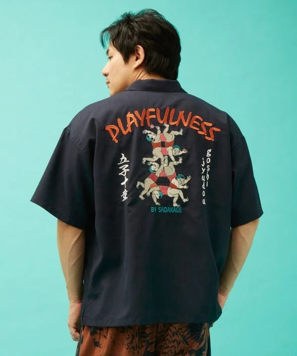 ASOBIE - Chemise brodée Ukiyoe