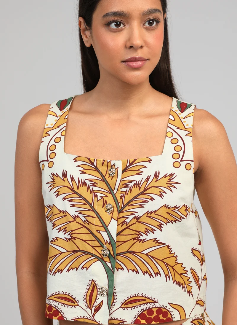 DEBARDEUR SYMALY tropico jaune