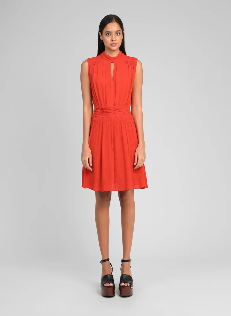 ROBE COURTE ORLEANE piment