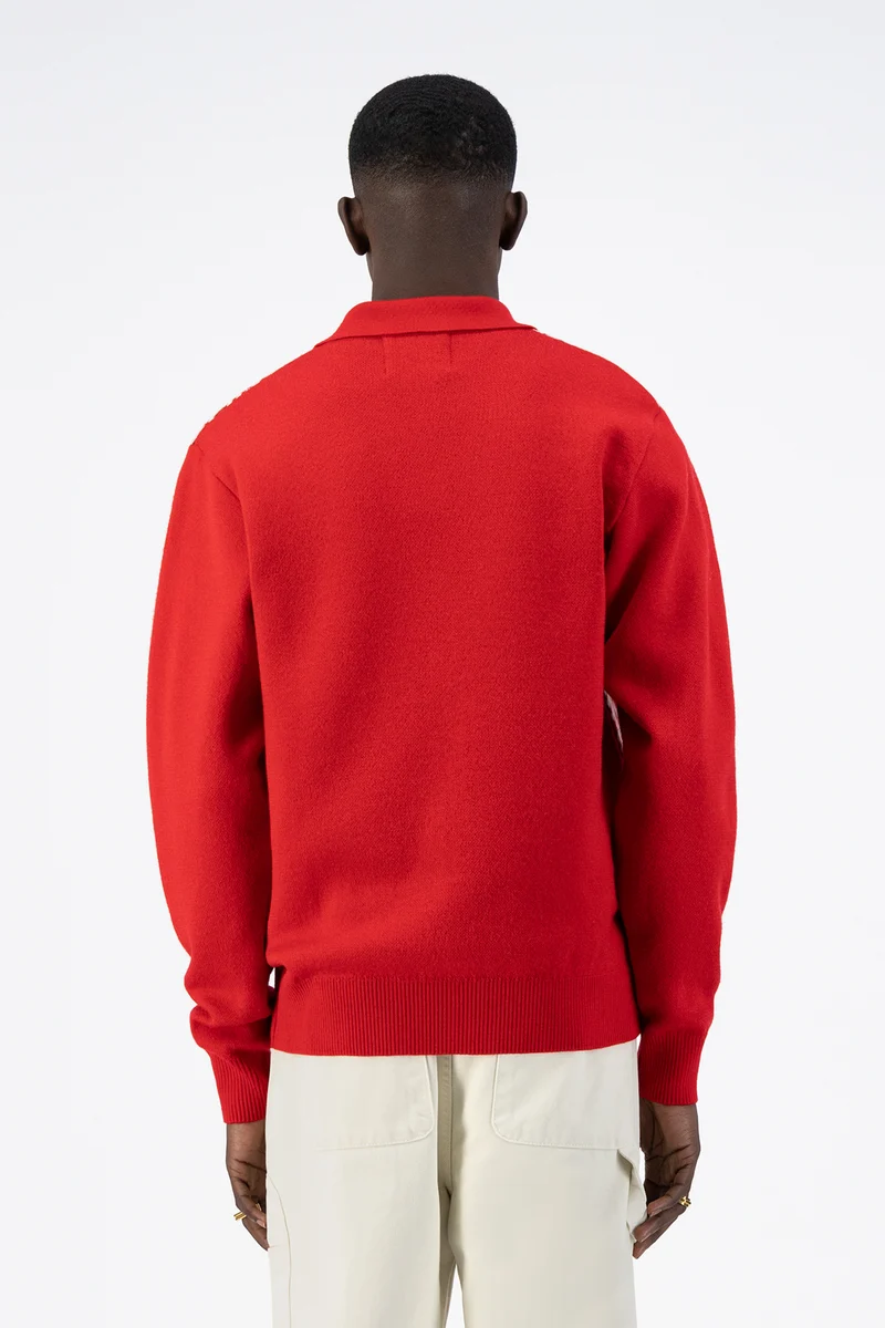 Cardigan en tricot Karp - Rouge