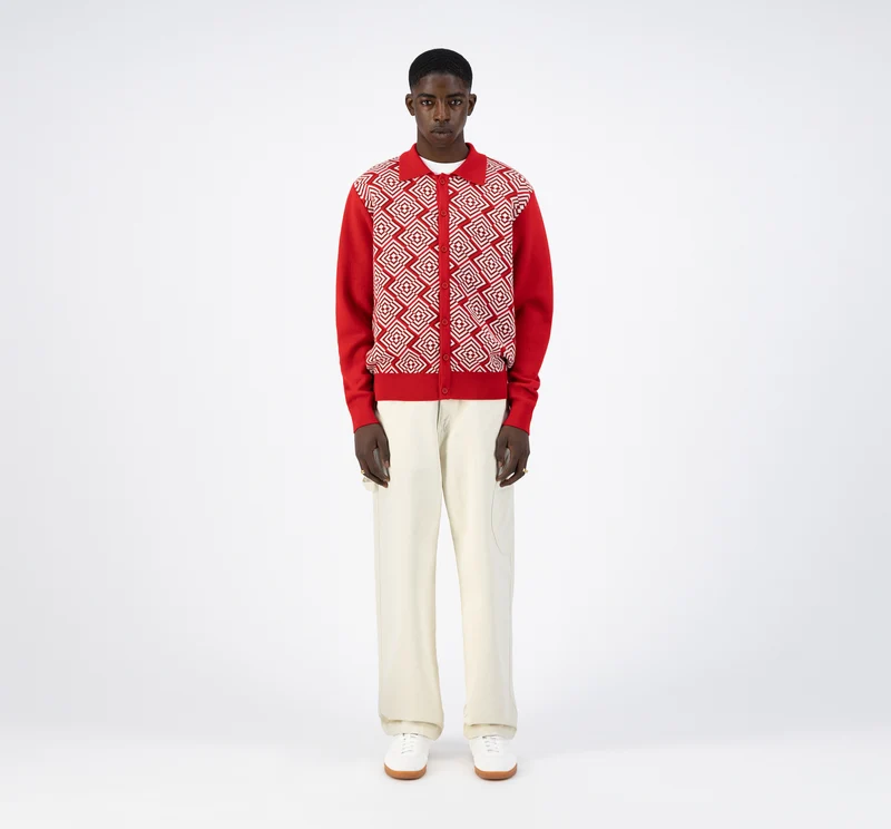 Cardigan en tricot Karp - Rouge