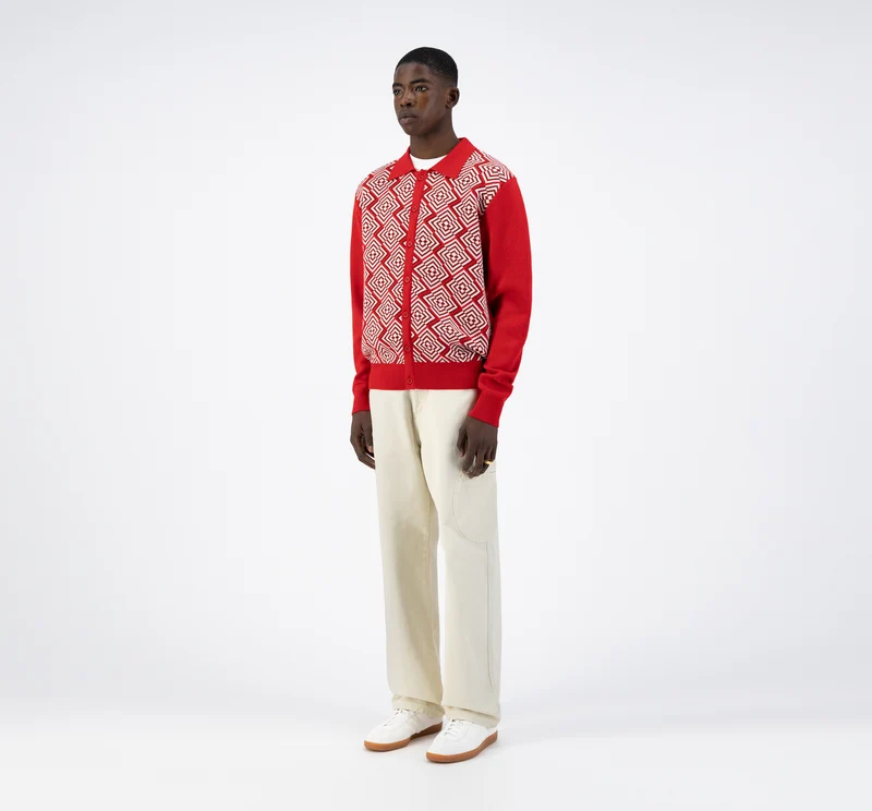 Cardigan en tricot Karp - Rouge