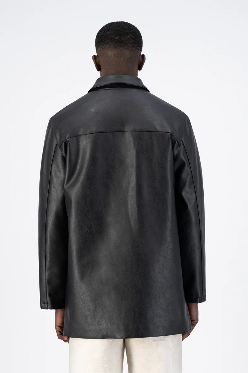 Veste en cuir Joe - Noir