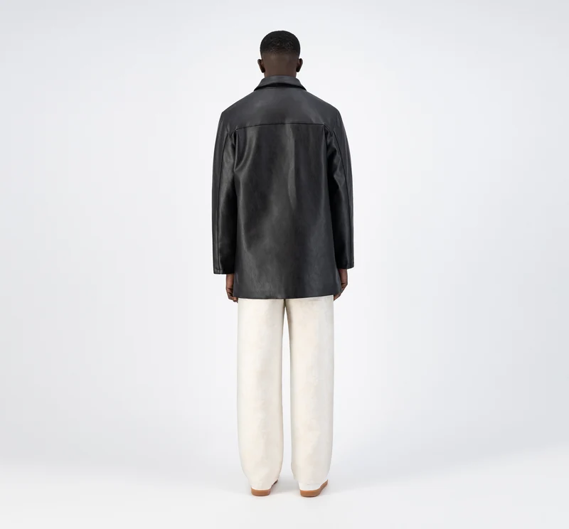 Veste en cuir Joe - Noir