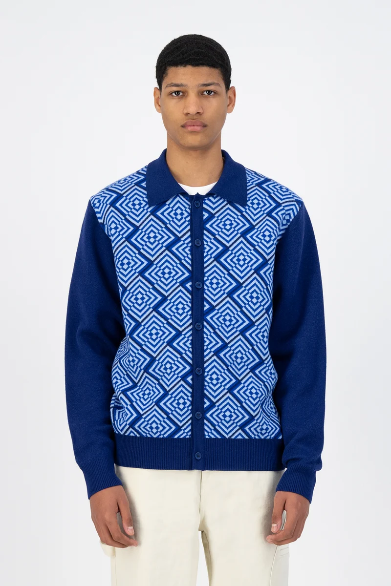 Cardigan en maille Karp - Bleu