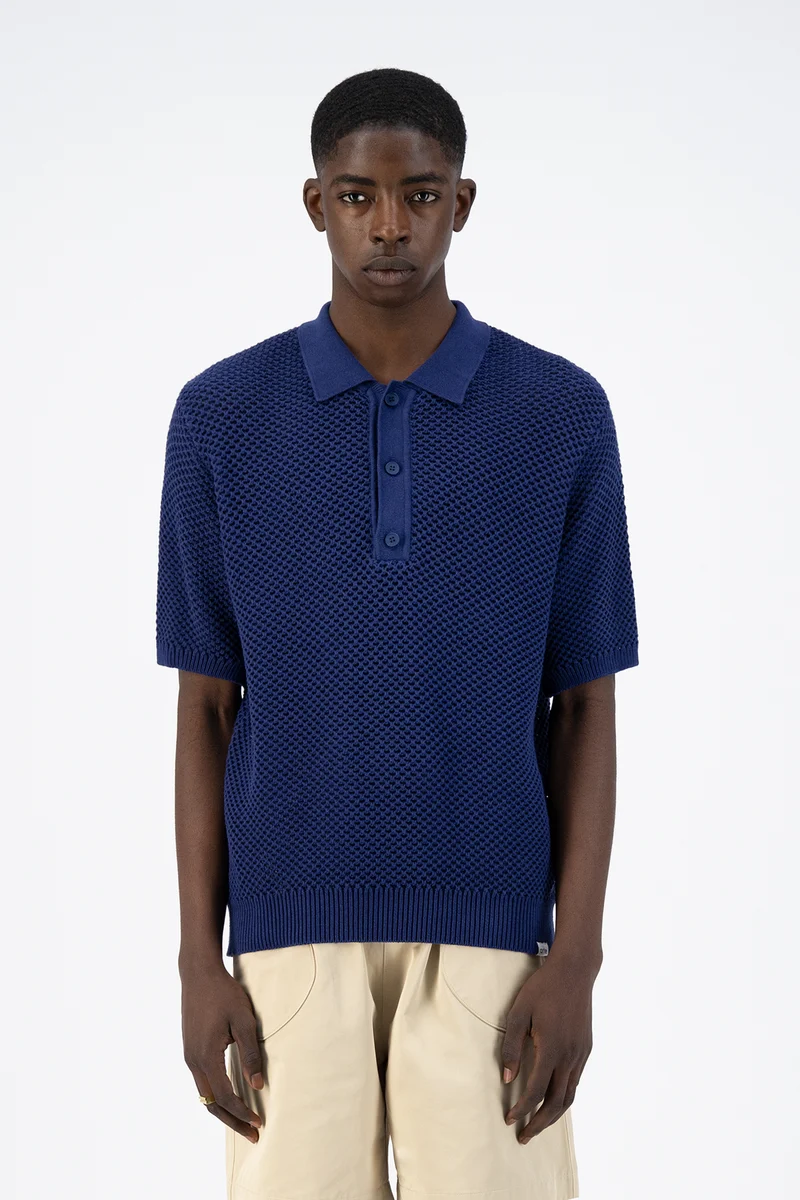 Polo en tricot Kiewic - Marine