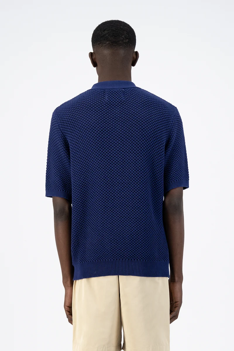 Polo en tricot Kiewic - Marine