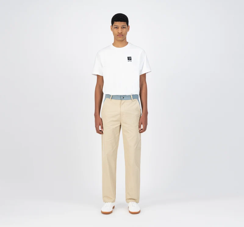 Pantalon Multi Julio - Crème/Bleu clair