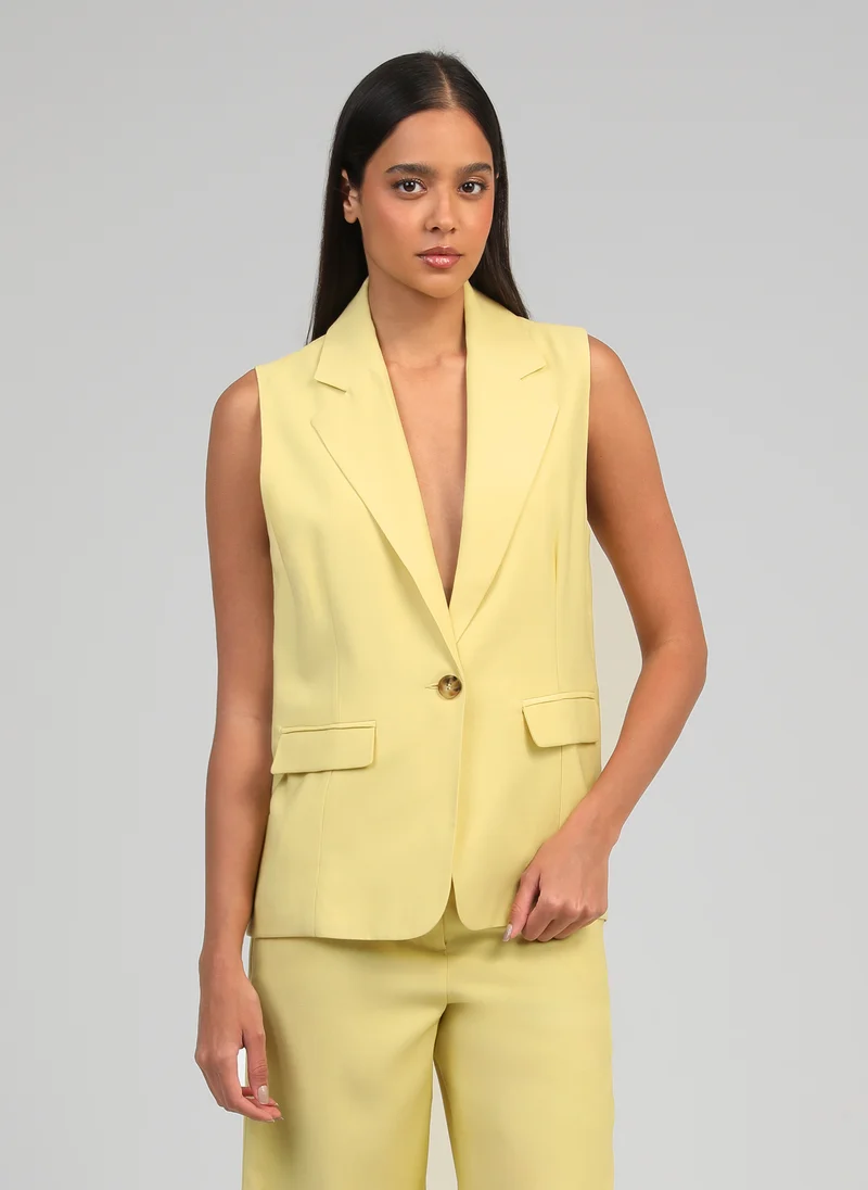 VESTE SANS MANCHES ZAKARITA paille