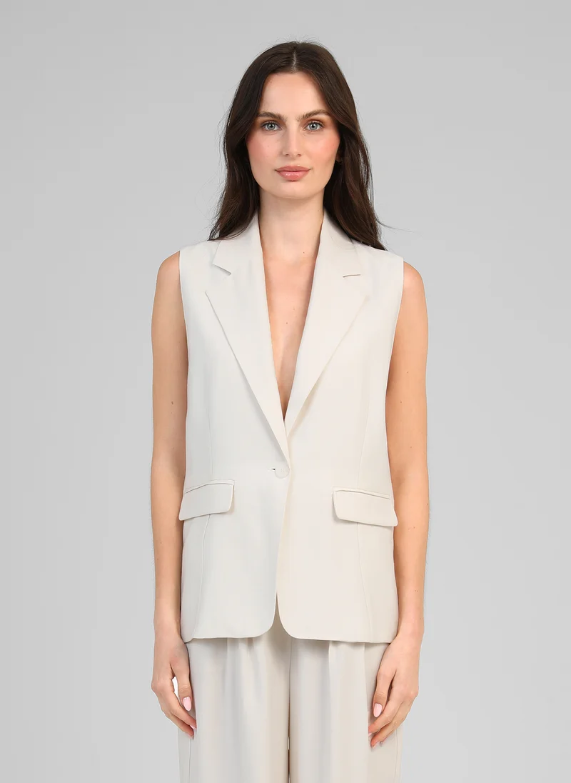 VESTE SANS MANCHES ZAKARITA ecru