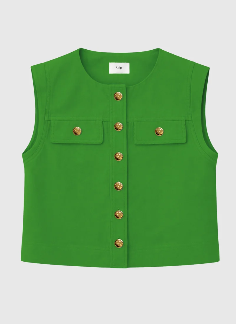 VESTE SANS MANCHES ZELIA pomme