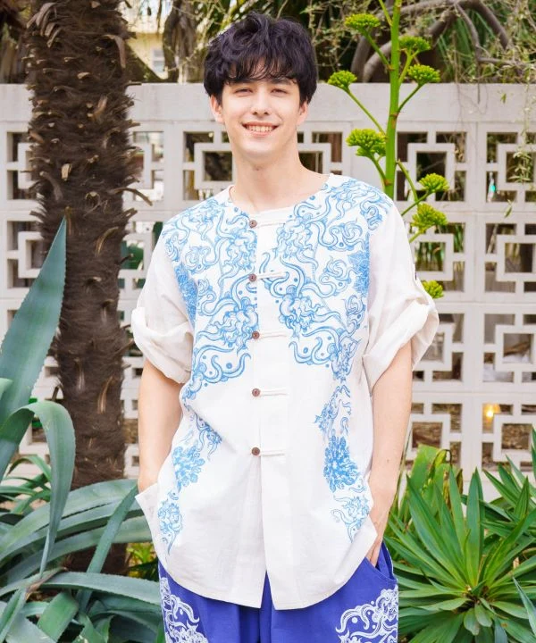 Chemise homme à imprimé mandala