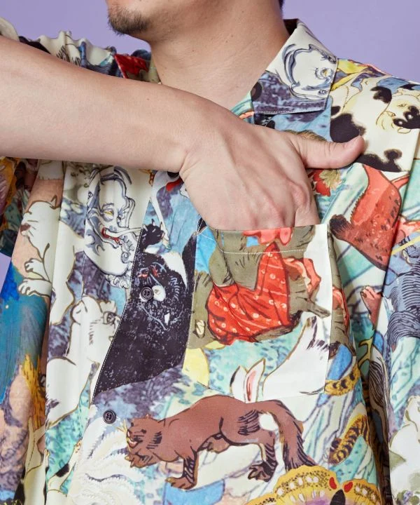 UKIYO-IRO Chemise à col ouvert