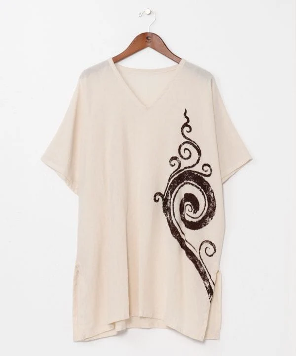 Haut oversize en coton imprimé