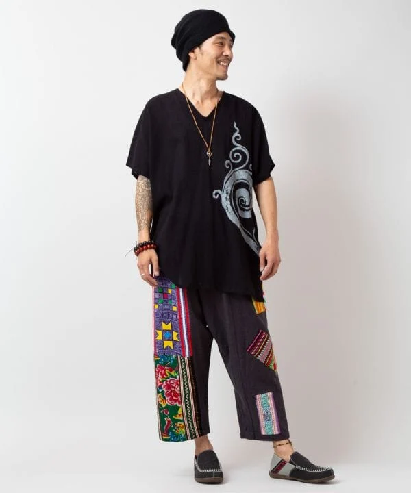 Haut oversize en coton imprimé