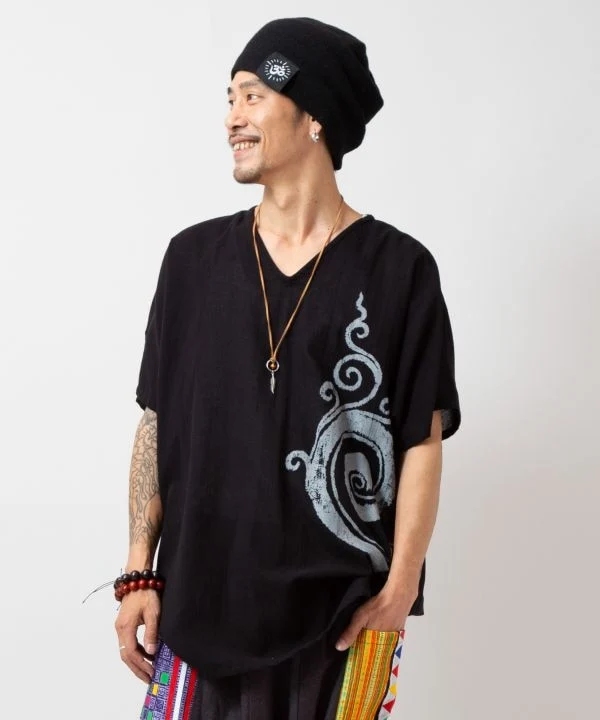 Haut oversize en coton imprimé