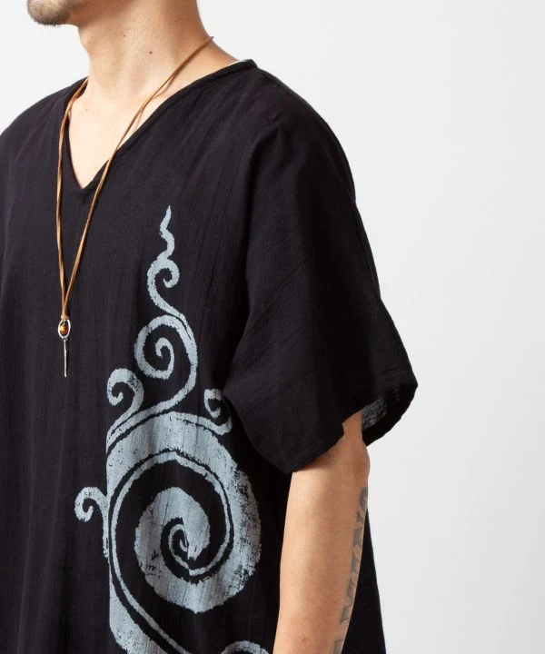 Haut oversize en coton imprimé