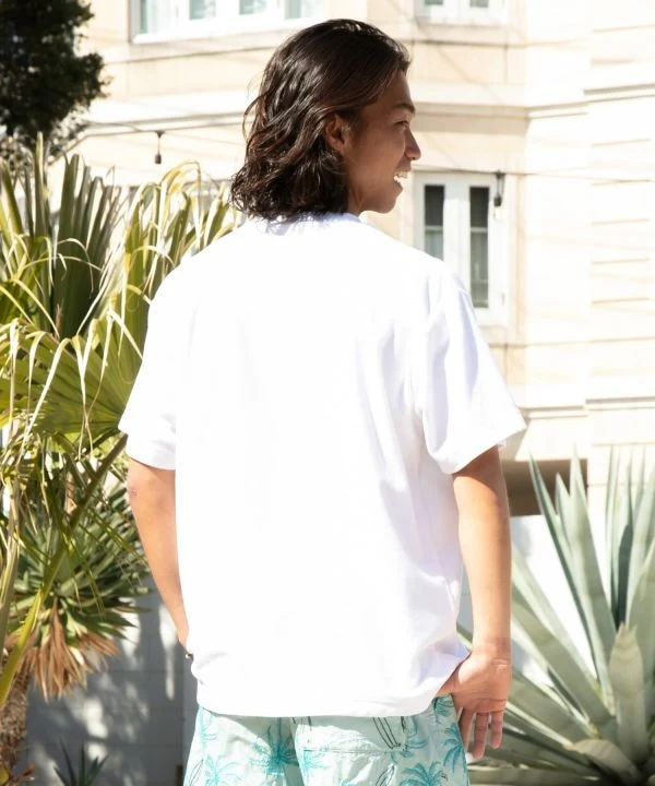 T-shirt hawaïen à poche pour homme