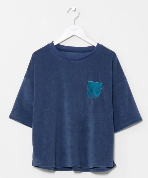 T-shirt hawaïen à poches en polaire