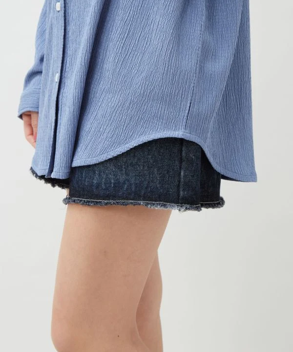 Ensemble chemise brodée en seersucker
