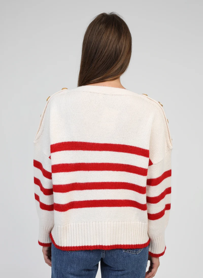 PULL LOTEFI rouge