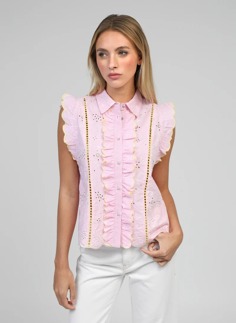 CHEMISE SILEON rose