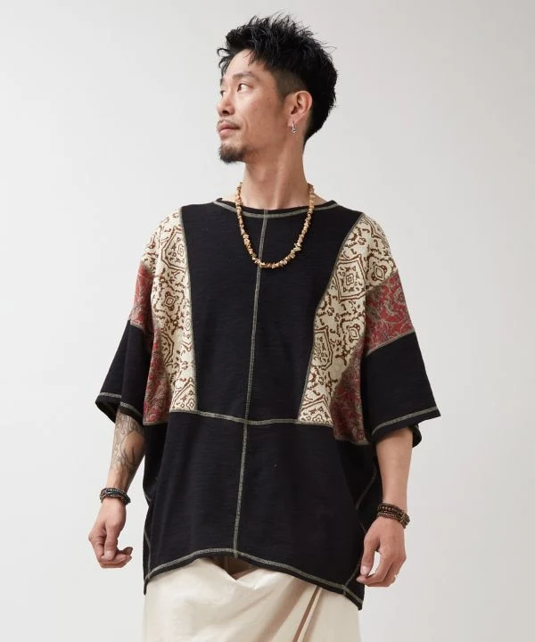 Haut homme en patchwork textile