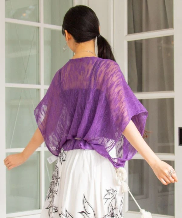 Haut poncho transparent en fil Nep
