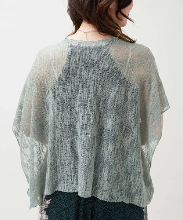 Haut poncho transparent en fil Nep