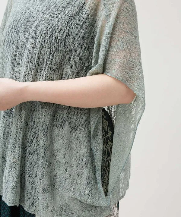 Haut poncho transparent en fil Nep
