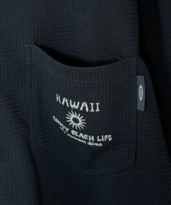 Chemise homme brodée Surf & Palms Waffle