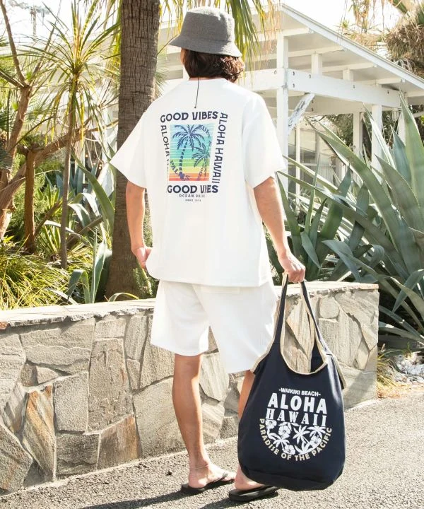 T-shirt imprimé surf jacquard SURF & Palms