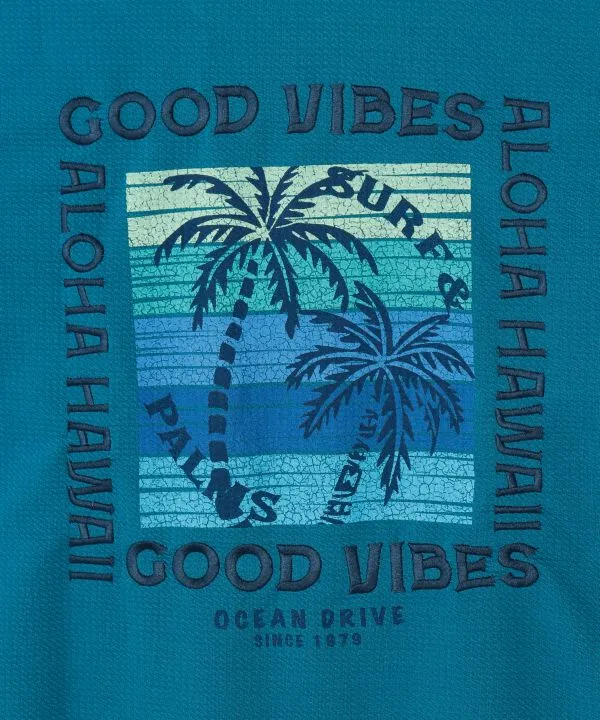 T-shirt imprimé surf jacquard SURF & Palms