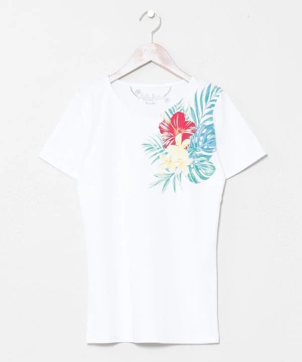 T-shirt en coton à paillettes botaniques