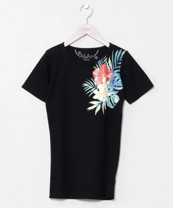T-shirt en coton à paillettes botaniques