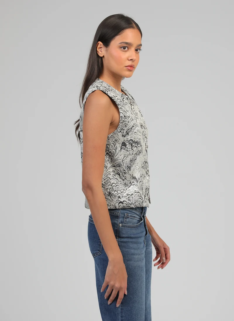 VESTE SANS MANCHES HULYSSA silver