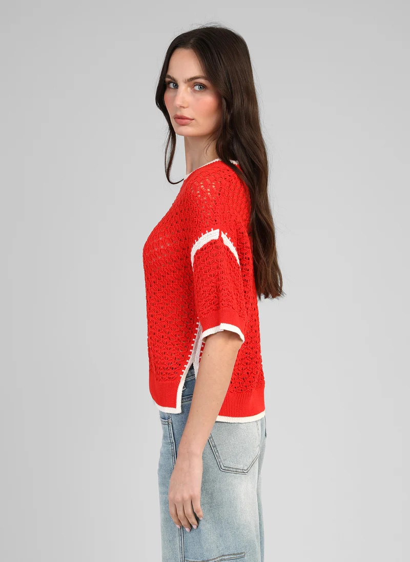 PULL VALMIE rouge
