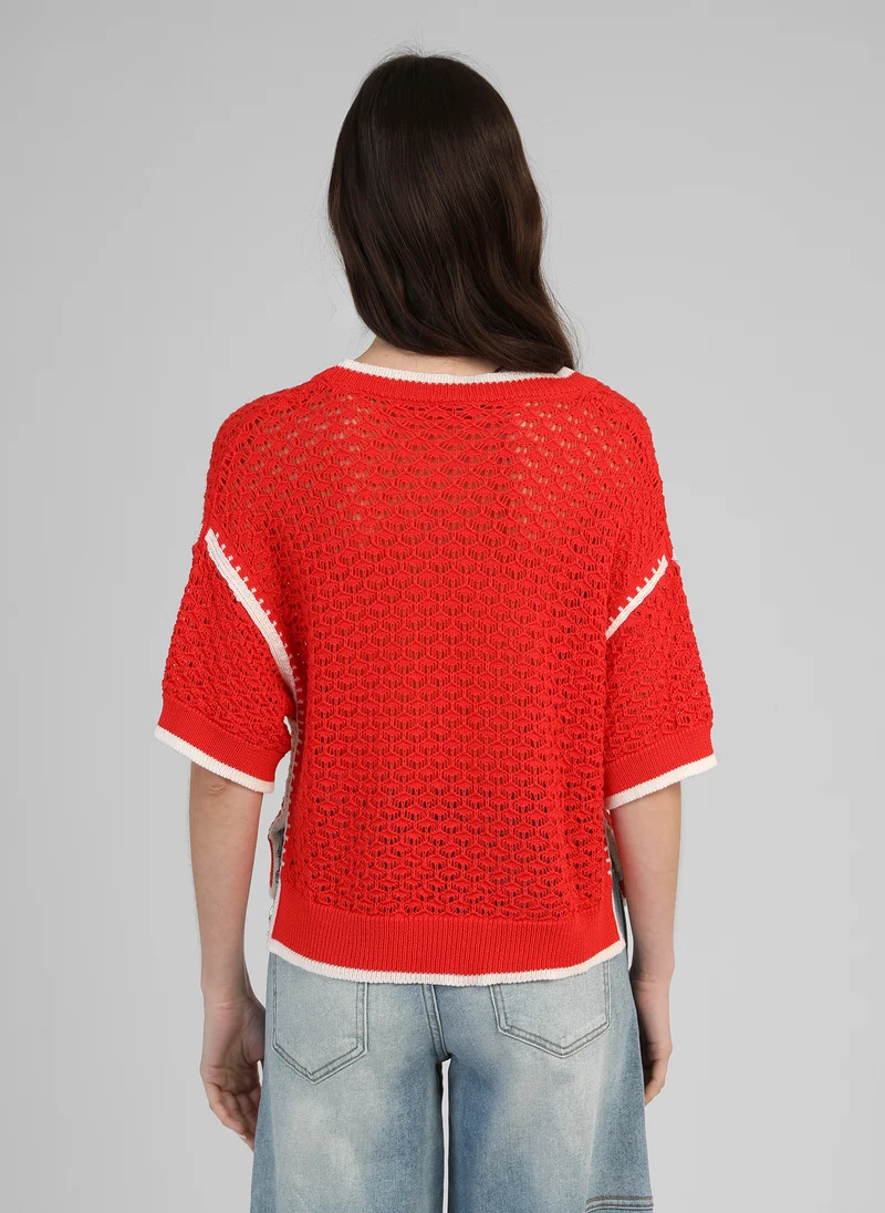 PULL VALMIE rouge