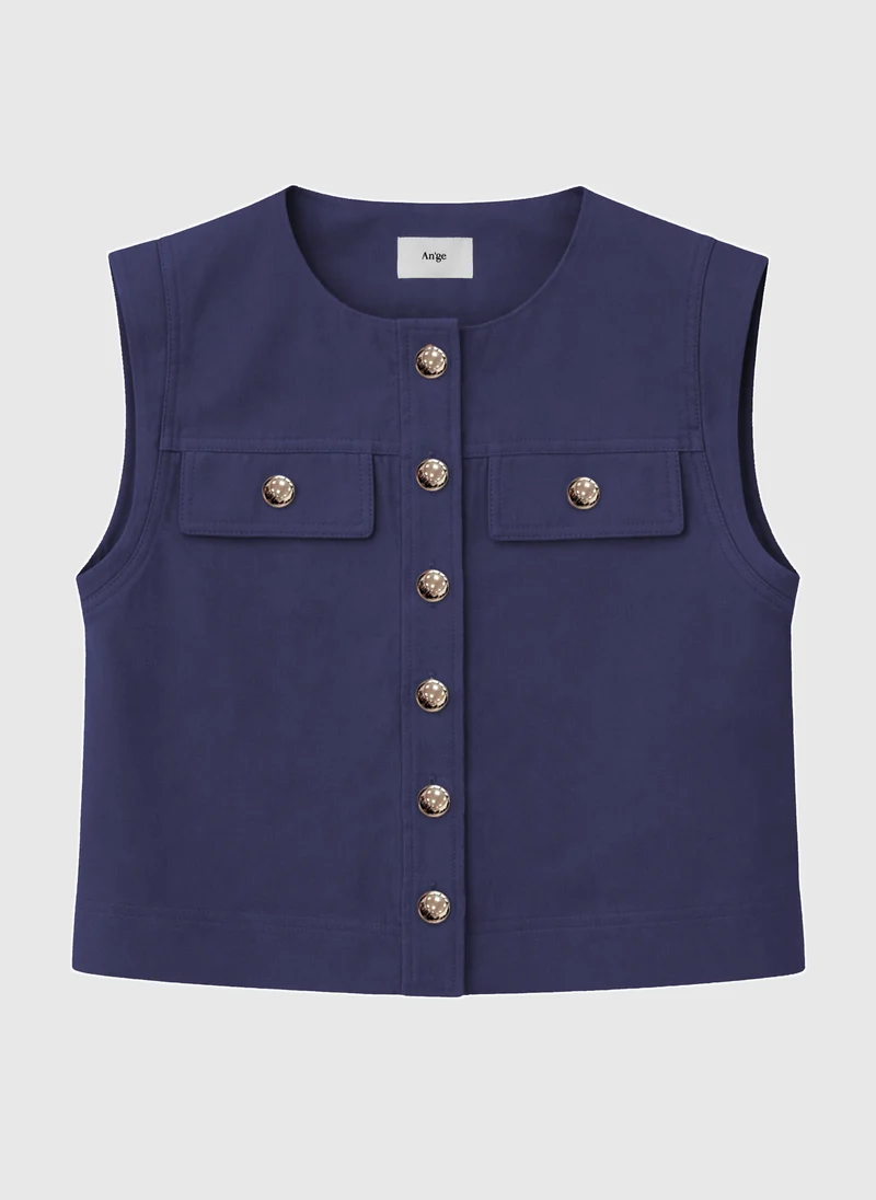 VESTE SANS MANCHES ZELIA marine