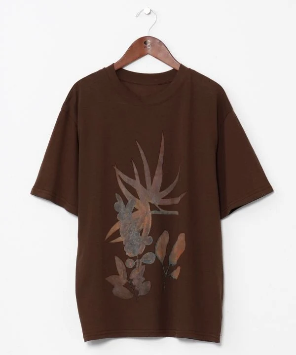 T-shirt à imprimé botanique