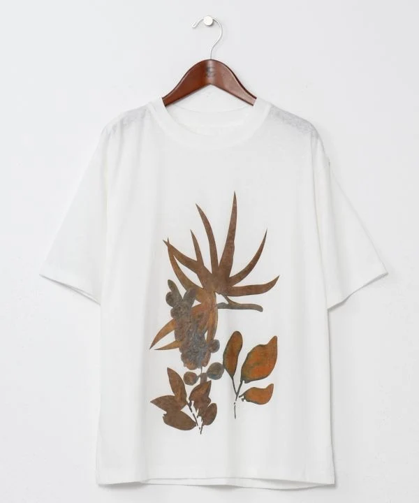T-shirt à imprimé botanique
