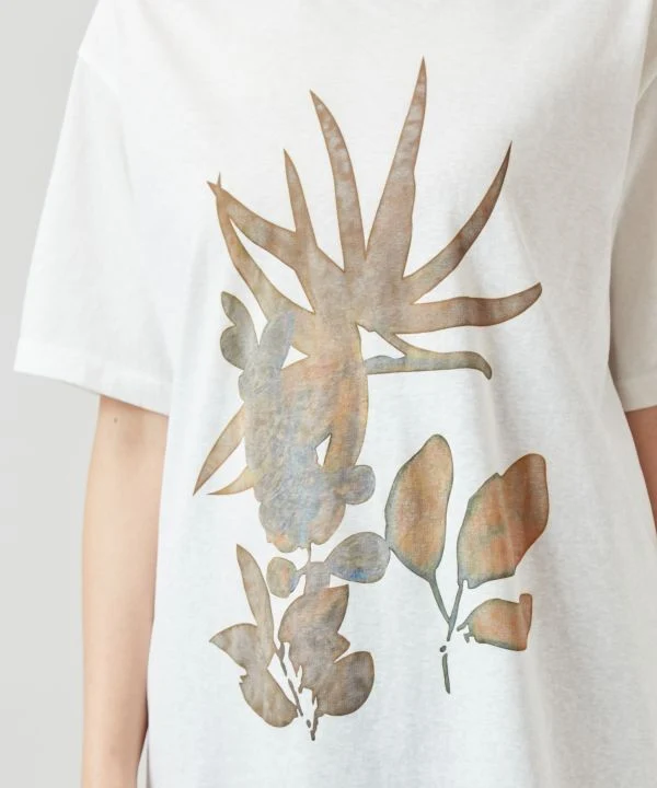 T-shirt à imprimé botanique