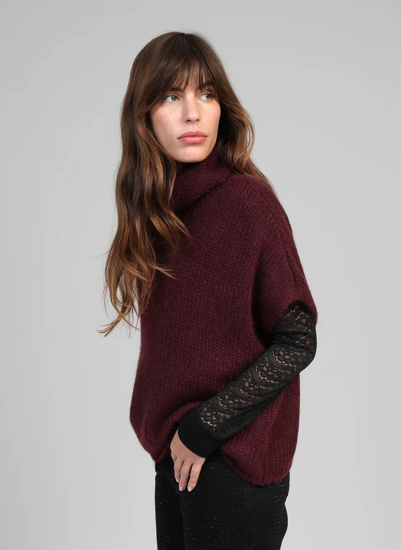 PULL LOKO bordeaux