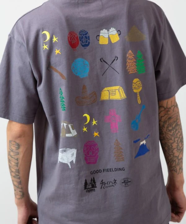 Ogawa×grn×Amina T-shirt du camp Calavera
