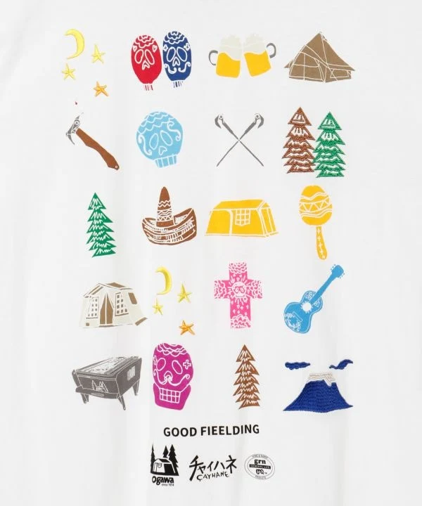 Ogawa×grn×Amina T-shirt du camp Calavera