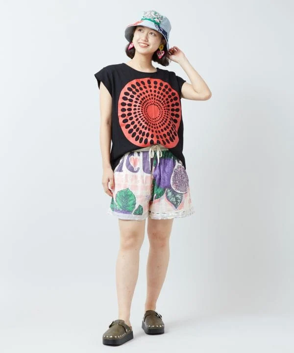 T-shirt à motif ondulé Kitenge