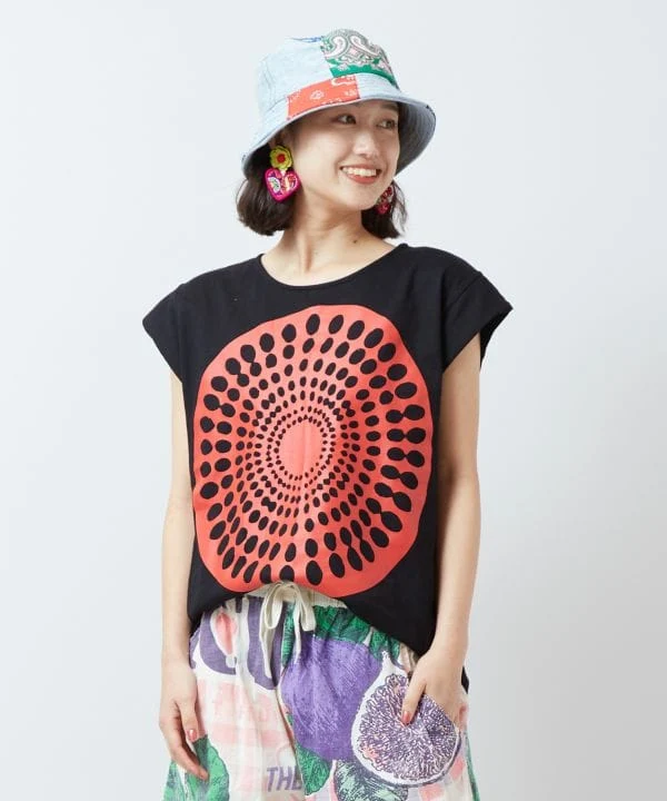 T-shirt à motif ondulé Kitenge
