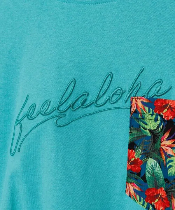 T-shirt à poche brodée pour homme, séchage rapide