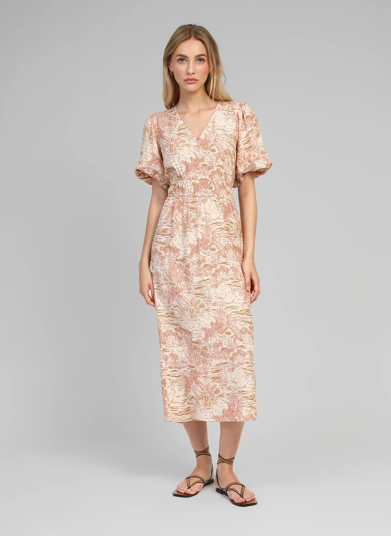 ROBE MIDI MELILA josas ocre