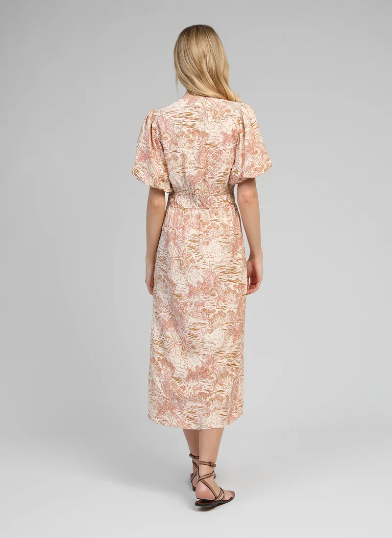 ROBE MIDI MELILA josas ocre